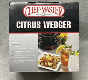 CHEF-MASTER CITRUS WEDGER MAKES 8 OR 16 PERFECT WEDGES AT A TIME! LIME &amp; LEMON