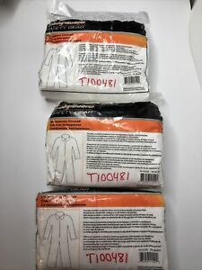 (3) Body Gear Safety Gear Microporous White Coverall Part#1017224