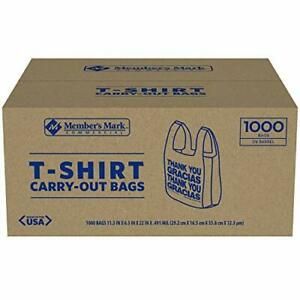 Black T-Shirt Carryout Bags (1,000 Count)
