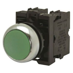 EATON M22-DL-G-K11-G Push Button, 22.5 mm, 1NO/1NC, Green
