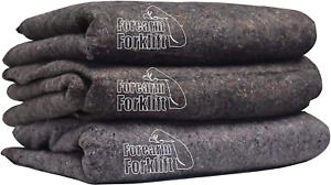 Forklift Light Weight Textile Moving Blanket (24 lb/dz) Gray 54 x 72 Pack of 3