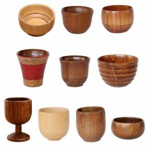 5pcs Wooden Big Belly Cups Handmade Natural Spruce Wood Cup For Beer Tea Water