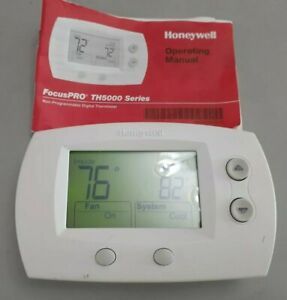 Honeywell TH5220D1029 Wall Thermostat Heat Cool Non-Programmable Focus Pro 5000