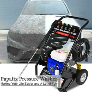 215cc 4-Stroke Gas Petrol Engine Cold Water Pressure Washer With Spray Gu-n 7HP