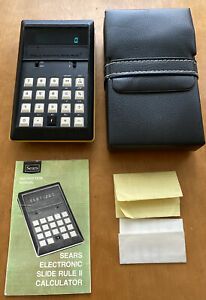 VINTAGE Sears Electronic Slide Rule Calculator w/Case, Model 801.58770, Used,p