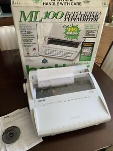 Brother Model ML100 Standard Electric Daisywheel Typewriter w/ Key Cover