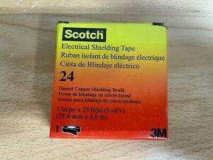 Scotch 3M Electrical Shielding Tape # 24 - 1 in x 15 ft - NEW Made in USA
