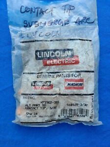 Lot of 7ea. LINCOLN KP1962-3B1 3/32 Contact Tips - Severe Duty, SubArc - new