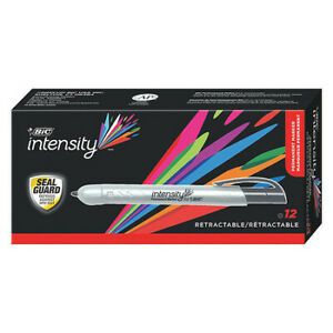BIC BICPMR11BK Mark-it(TM) Retractable Permanent Marker, Black PK12
