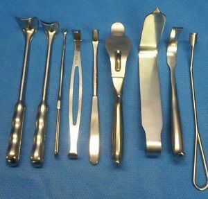 Lot of 9, Jarit Surgical Retractors, Stainless Steel, Surgical