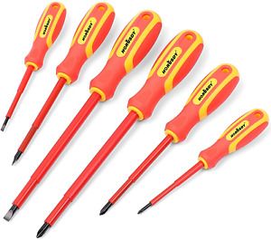 HORUSDY 6-Piece 1000v Insulated Screwdriver Set, Magnetic Tip Electrician screwd