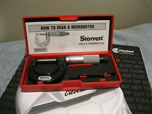 STARRETT T436.1XRL-1 MICROMETER CARBIDE .0001 NO ENGRAVINGS MACHINIST TOOLS