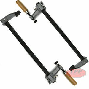 2 PK 30&#034; Adjustable Bar Clamp Quick Release Sliding Jaw Wooden Handle Carpenter