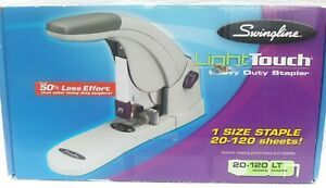 Swingline Lighttouch Heavy-Duty Stapler Full Strip 120-Sheet Blk/gray 90010