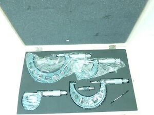 MICROMETER  OUTSIDE   CALIPER   .. 0-25  - 100 MM ...  SET  OF 4