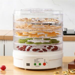 Food Dehydrator 350W 95oF-158oF Adjustable 5 Trays Fruit Vegetables Meat Herbs