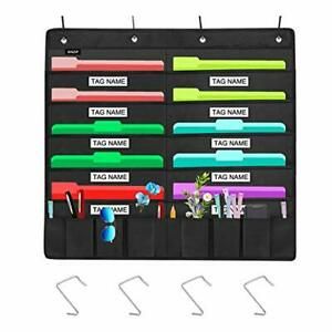 Sinzip Heavy Duty 10 Pocket Door Hanging File Organizer with Name Tag Holders