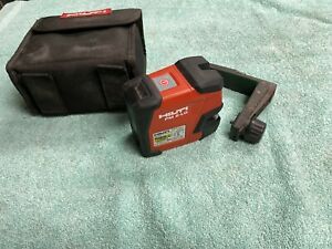 Hilti Laser Level PM 2-LG Green Line Laser w/ Magnetic Holder and Pouch