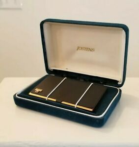 Vintage Jostens ITT Year Of Service Gift Metal with Gemstone Business Cardholder