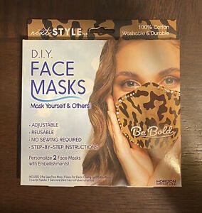 NEW - Next Style Leopard D.I.Y. Face Masks, Set of 2 Masks