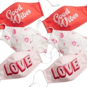 GAP Adult Good Vibes Love Tie Dye Contour Masks - 6 Face Coverings Masks Unisex