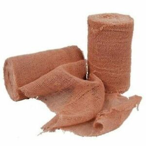 Brown Gauze Wrap 3&#034; Wide 5 Yards 12 Count Livestock Equine Pets Self Adhering