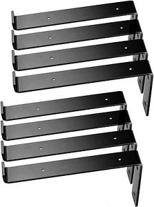 BATODA 12 inch Shelf Brackets with Lip for DIY Floating Shelf - L Shelf Bracket