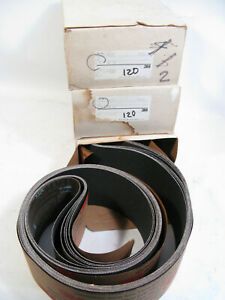 12x LOT 120 GRIT 3M DUO GLASS COATED ABRASIVE 4X106&#034; SANDER SANDING BELTS NOS