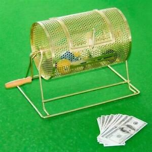 Poker Raffle Drum Ticket Drawing Tumbler Casino Ballot Box Lottery Games Bingo