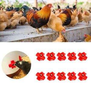 10 Horizontal Side Mount Chicken Nipples Water Automatic Poultry SP