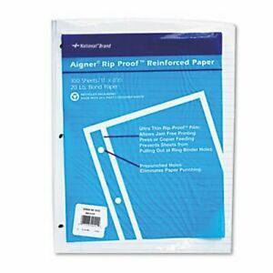 Rip Proof College Ruled Reinforced Filler Paper, Letter, 100 Sheets (RED20122)
