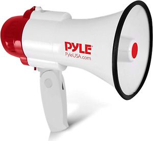 Megaphone Speaker PA Bullhorn - with Built-in Siren 30 Watt Voice Recorder