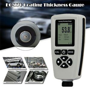Digital Paint Coating Thickness Tester Meter 0 to 1300um F/N Probe Gauge.