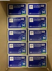 Medline SensiCare Silk Nitrile Exam Medium Gloves Qty-1 Case= 2500 Gloves