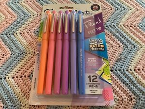 Paper Mate Flair Felt Tip Special Edition Retro Accents 12 pack .7mm felt pens