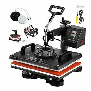 5 in 1 Heat Press Machine 12”x15” Heat Transfer Machine with 360-Degree Swing