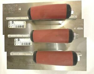 lot of 3 - MARSHALLTOWN 11 X 4 1/2 DRYWALL TROWEL W/CURVED DURASOFT HANDLE 12sd