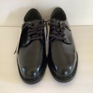 Iron Age Black Leather Steel Toe Plain Toe Dress Work Safety Shoes Men 10.5 EEE