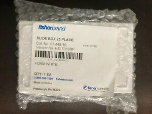 Fisherbrand # 03-448-10  White Plastic Slide Box - 25 Slides INCLUDED