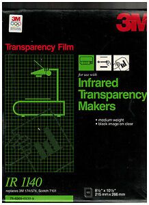 3M IR1170 TRANSPARENCY FILM FOR INFRARED TRANSPARENCY MAKERS MEDIUM  WEIGHT NEW