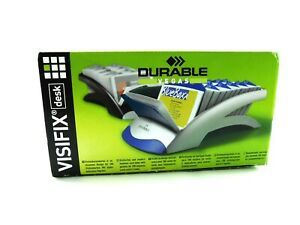 DURABLE VISIFIX Desk Business Card File, 100 Pockets, A-Z Guides, Graphite/Black