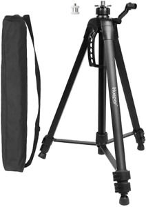 Huepar Tripod 1.6m/5.2ft Flat Head Aluminum Tripod for Laser Level, with Handle