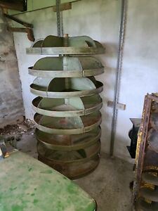 Vintage 35&#034; Metal Parts Storage Bins REAL ROTABIN revolving Shelves Sturdy - USA