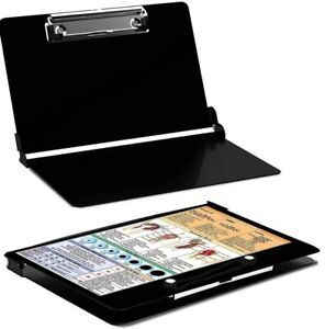 Black Foldable Nursing Clipboard for student , doctor Aluminum Folding Clipboard