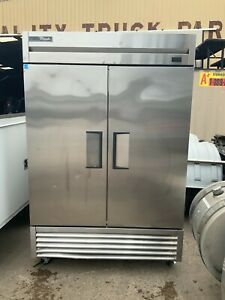 True T-49F-HC 54&#034; Two Section Reach-In Freezer, (2) Solid Doors, 115v