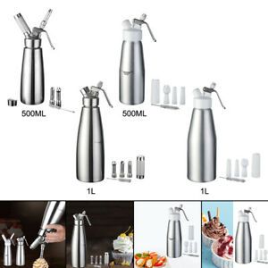 Whipped Cream Dispenser Leak Resistant Canister to Top Desserts &amp; Beverages