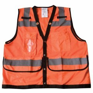 Ironwear 1279-OS-CID-3-LG ANSI Class 2 Polyester SAFETY Vest with Snaps (LARGE)