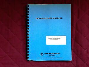 Rhode &amp; Schwarz Polarad Audio Osc. Model SPNL Instruction Service Manual JUL 86
