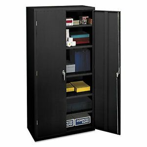 Hon Assembled Storage Cabinet, 36w X 18 1/8d X 71 3/4h, Black SC1872P