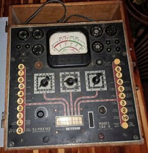 VINTAGE SUPREME 504-A TUBE TESTER not working missing tube